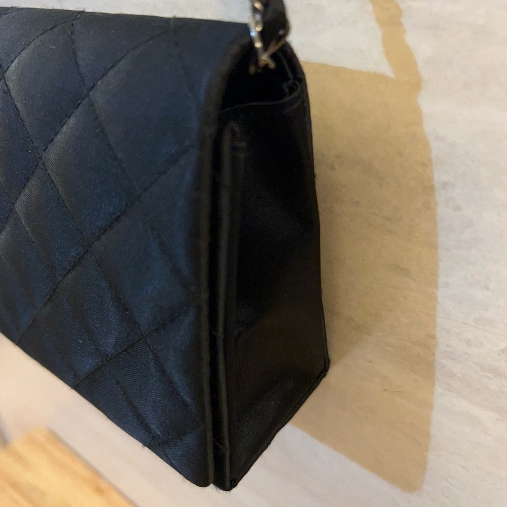 Kate Landry Chanel black quilted bag, Sophisticated Black Quilted Clutch - Picture 3 of 12
